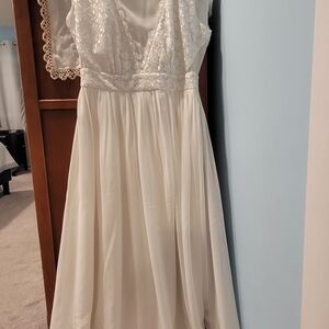 Elegant White Lace Gown